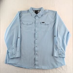 Wrangler Outdoor LongSleeved Snap Up Vented Shirt Men's3XL Camping Fishing Trail